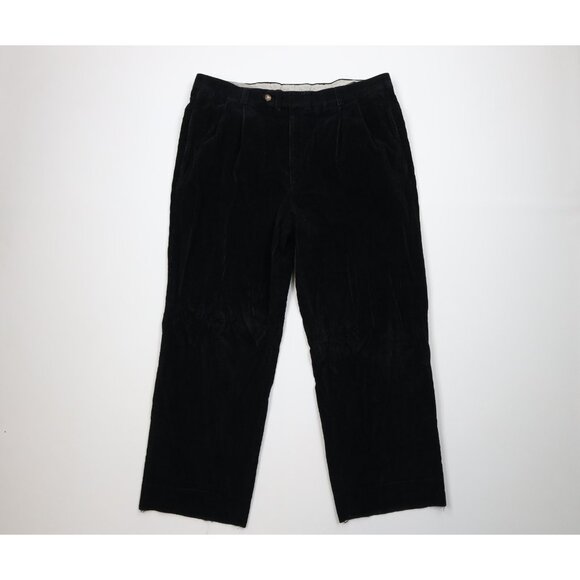 Vintage 90s Streetwear Mens 40x28 Faded Pleated Wide Leg Corduroy Chino Pants - Picture 1 of 11